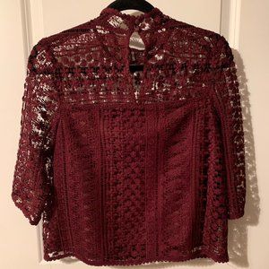 Maroon top